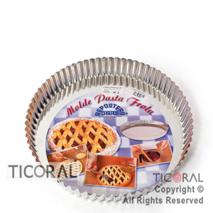 MOLDE PASTA FROLA FIJA N.26 LISA/RIZADA 26X3CM x 1